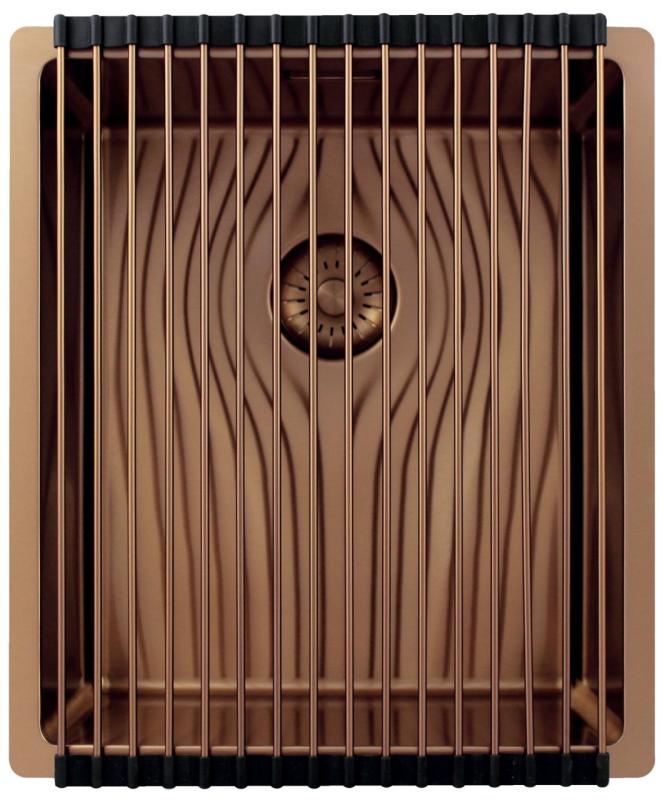 Pure.Sink Exclusivo Cobre pia 34x40 cm raio de 10mm embutido, nivelado e sobreposto PEX3440-62