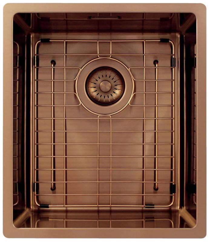 Pure.Sink Exclusivo Cobre pia 34x40 cm raio de 10mm embutido, nivelado e sobreposto PEX3440-62