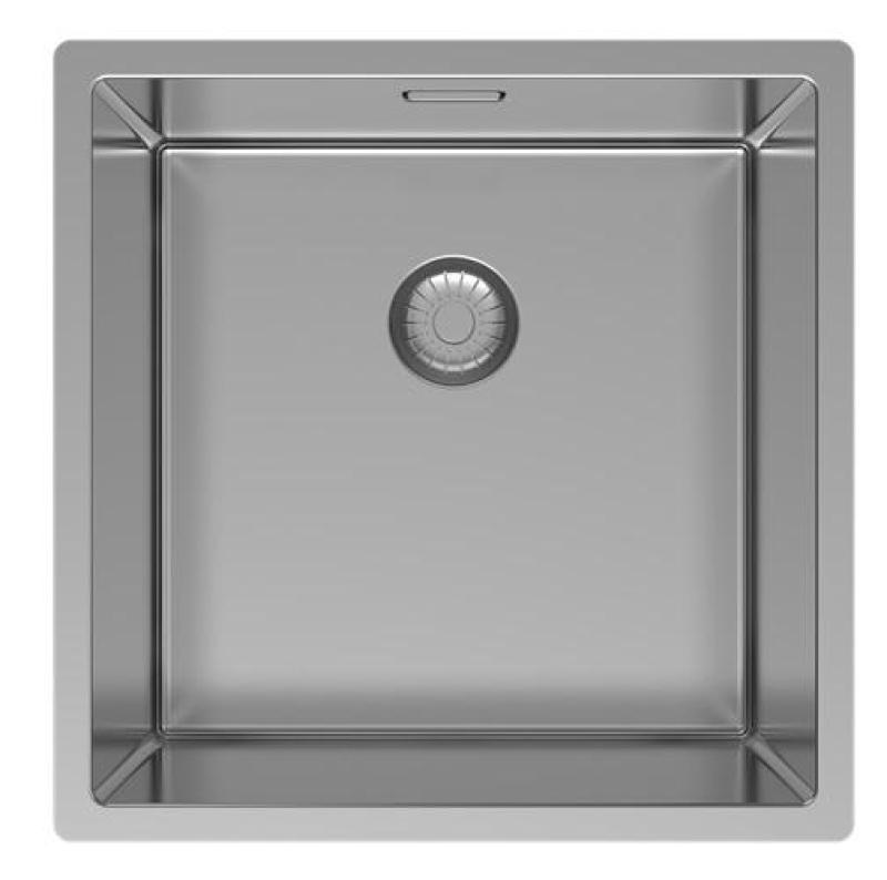 Pure.Sink Exclusivo pia RVS 40x40 cm raio de 10mm para embutir, instalação nivelada e sobreposição PEX4040-02