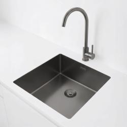 Pure.Sink Exclusivo Gun metal pia 40x40 cm raio de 10mm embutido, embutido e sobreposto PEX4040-61