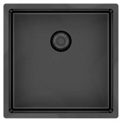 Pure.Sink Exclusivo Gun metal pia 40x40 cm raio de 10mm embutido, embutido e sobreposto PEX4040-61