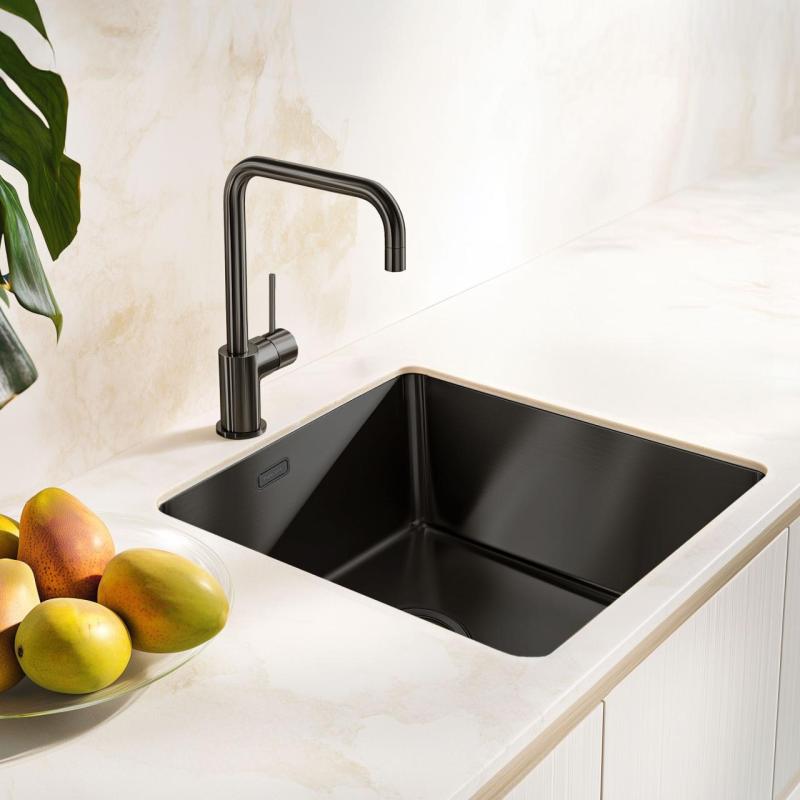 Pure.Sink Exclusivo Gun metal pia 40x40 cm raio de 10mm embutido, embutido e sobreposto PEX4040-61
