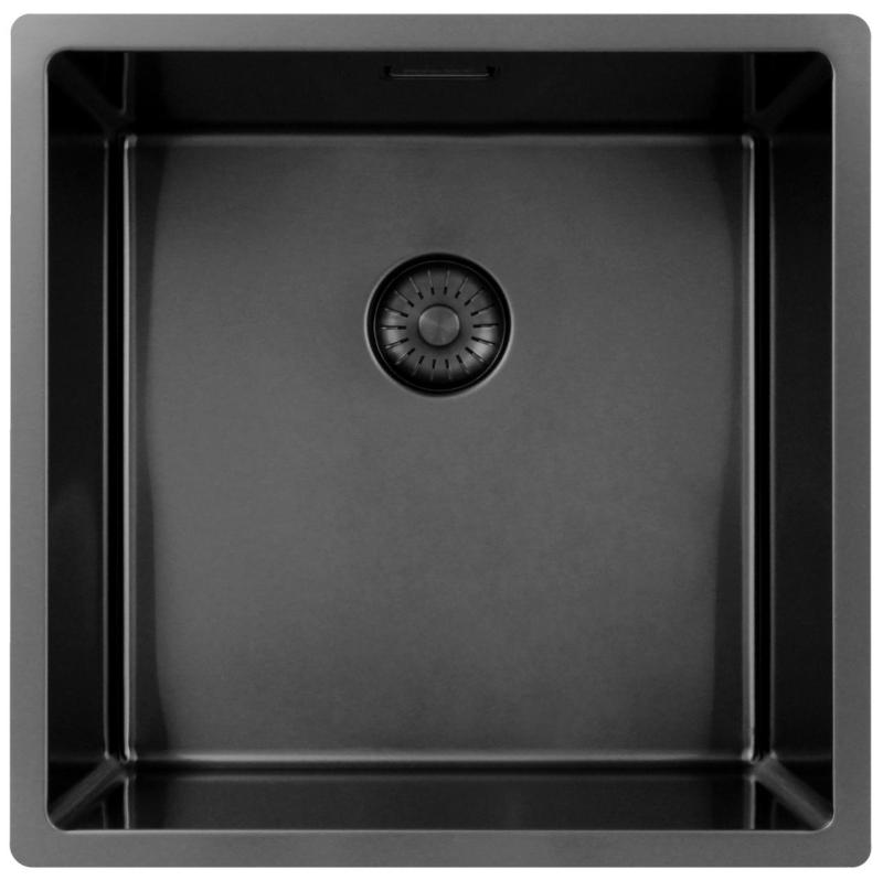 Pure.Sink Exclusivo Gun metal pia 40x40 cm raio de 10mm embutido, embutido e sobreposto PEX4040-61