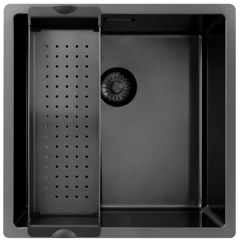 Pure.Sink Exclusivo Gun metal pia 40x40 cm raio de 10mm embutido, embutido e sobreposto PEX4040-61