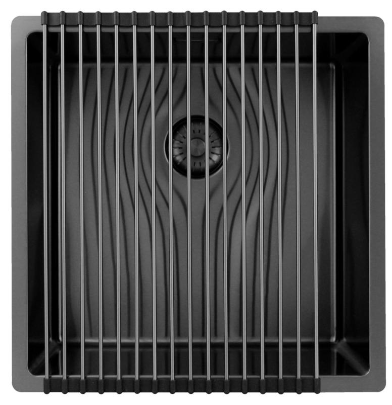 Pure.Sink Exclusivo Gun metal pia 40x40 cm raio de 10mm embutido, embutido e sobreposto PEX4040-61