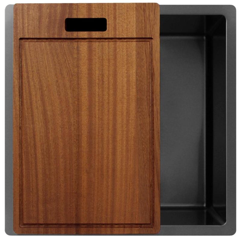 Pure.Sink Exclusivo Gun metal pia 40x40 cm raio de 10mm embutido, embutido e sobreposto PEX4040-61