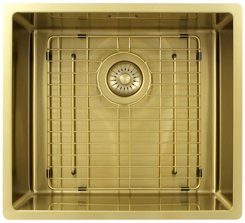 Pure.Sink Exclusivo Pia dourada 45x40 cm raio de 10mm para embutir, instalação plana e sobrepor PEX4540-60