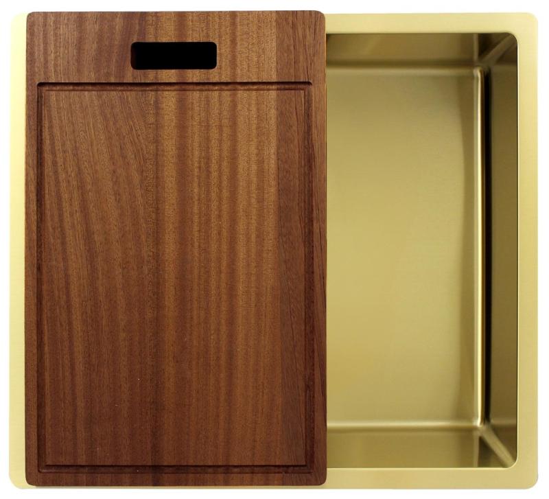 Pure.Sink Exclusivo Pia dourada 45x40 cm raio de 10mm para embutir, instalação plana e sobrepor PEX4540-60