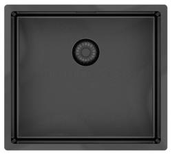 Pure.Sink Exclusivo Gun metal pia 45x40 cm raio de 10mm embutido, de montagem plana e de sobrepor PEX4540-61