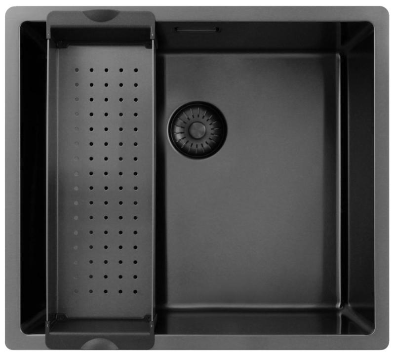Pure.Sink Exclusivo Gun metal pia 45x40 cm raio de 10mm embutido, de montagem plana e de sobrepor PEX4540-61