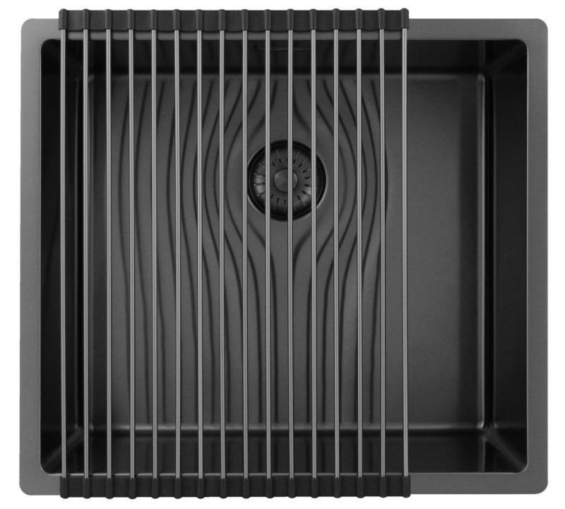 Pure.Sink Exclusivo Gun metal pia 45x40 cm raio de 10mm embutido, de montagem plana e de sobrepor PEX4540-61