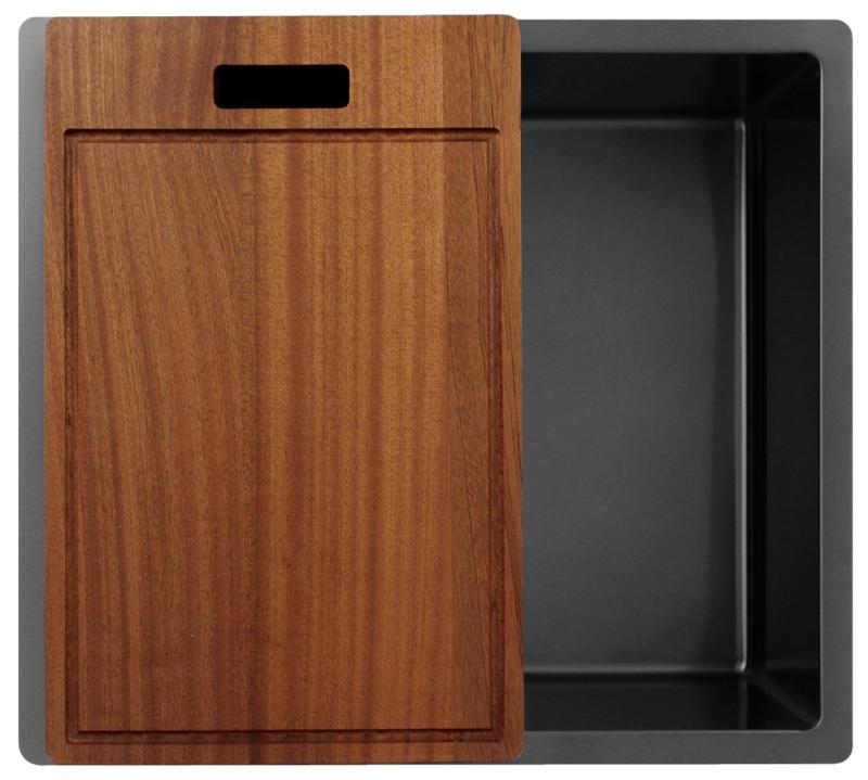 Pure.Sink Exclusivo Gun metal pia 45x40 cm raio de 10mm embutido, de montagem plana e de sobrepor PEX4540-61