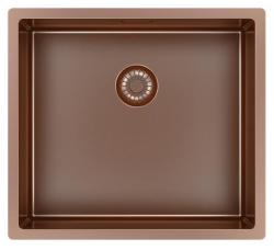 Pure.Sink Exclusivo Pia de cobre 45x40 cm raio de 10mm, submontagem, montagem plana e montagem superior PEX4540-62