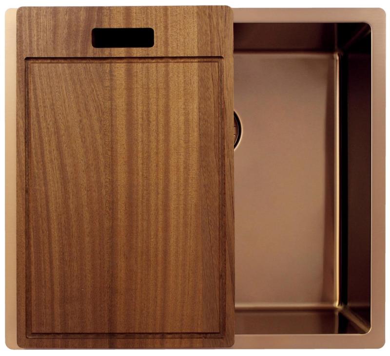 Pure.Sink Exclusivo Pia de cobre 45x40 cm raio de 10mm, submontagem, montagem plana e montagem superior PEX4540-62