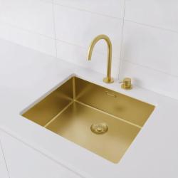 Pure.Sink Exclusivo Pia dourada 50x40 cm com raio de 10mm para embutir, instalar ao nível e sobrepor PEX5040-60