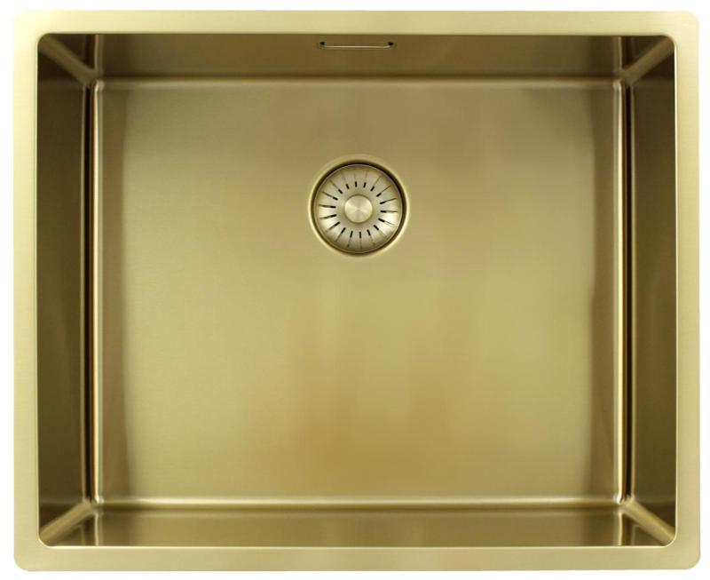 Pure.Sink Exclusivo Pia dourada 50x40 cm com raio de 10mm para embutir, instalar ao nível e sobrepor PEX5040-60