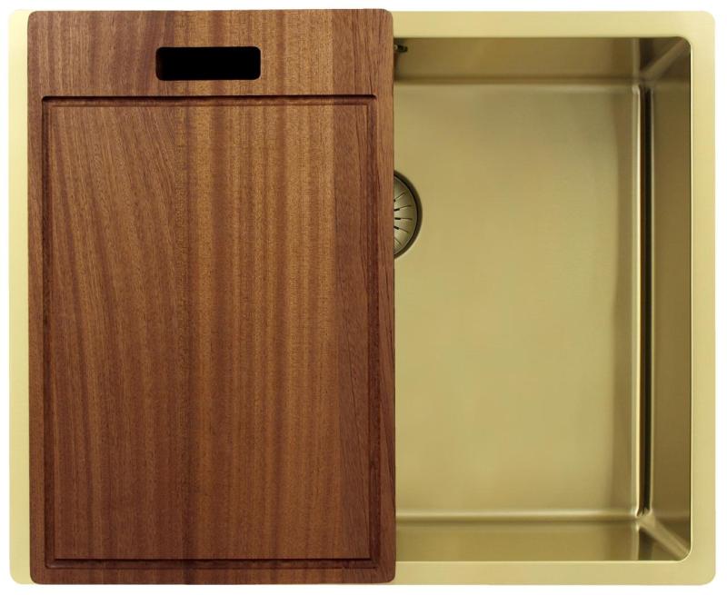 Pure.Sink Exclusivo Pia dourada 50x40 cm com raio de 10mm para embutir, instalar ao nível e sobrepor PEX5040-60