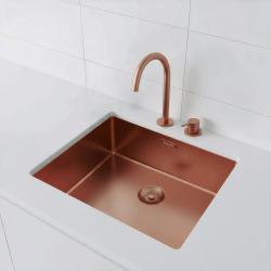 Pure.Sink Exclusivo Bacia de cobre 50x40 cm raio de 10mm submontagem, montagem plana e montagem em superfície PEX5040-62
