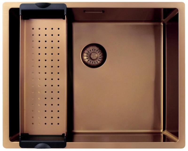 Pure.Sink Exclusivo Bacia de cobre 50x40 cm raio de 10mm submontagem, montagem plana e montagem em superfície PEX5040-62