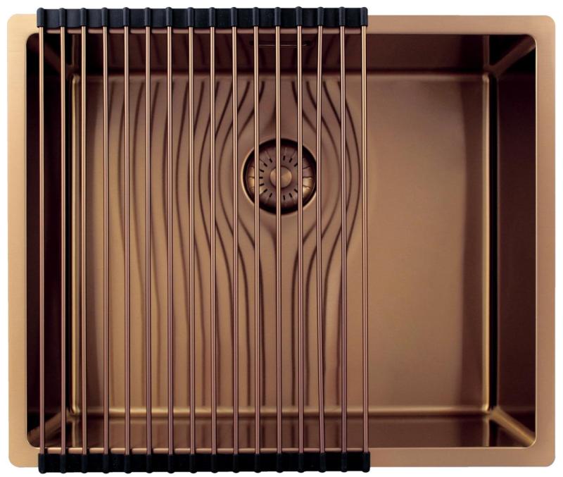 Pure.Sink Exclusivo Bacia de cobre 50x40 cm raio de 10mm submontagem, montagem plana e montagem em superfície PEX5040-62