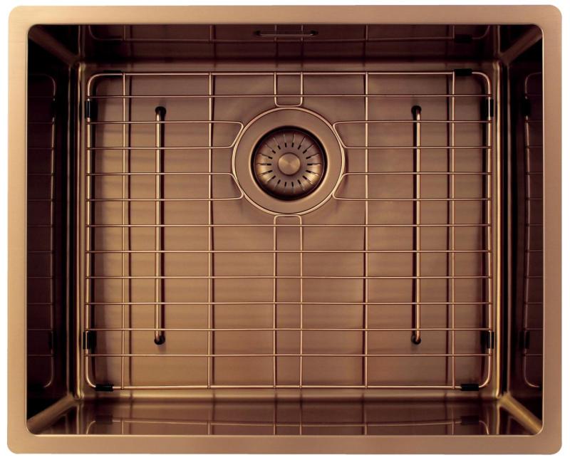 Pure.Sink Exclusivo Bacia de cobre 50x40 cm raio de 10mm submontagem, montagem plana e montagem em superfície PEX5040-62