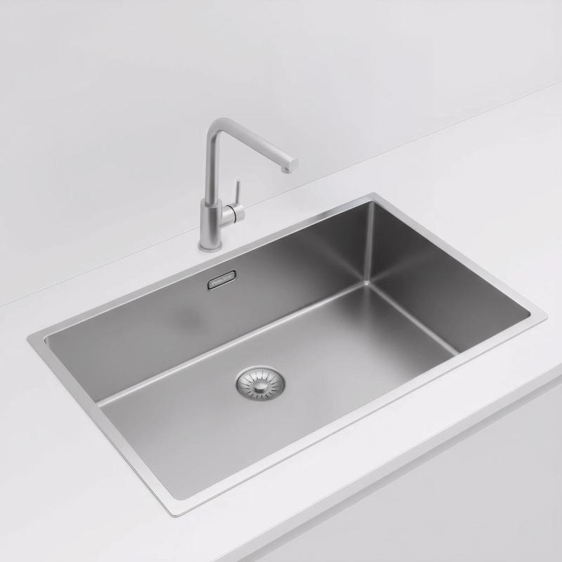 Pure.Sink Exclusivo grande pia de aço inoxidável 70x40 cm raio de 10mm para embutir, nivelar e sobrepor PEX7040-02