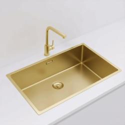 Pure.Sink Exclusivo grande pia dourada 70x40 cm raio de 10mm, submontagem, embutida e sobreposta PEX7040-60