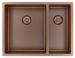 Pure.Sink Exclusivo Cobre 1,5 cuba e meia 34+18 cm raio de 10mm PEX341840-62