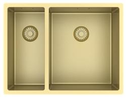 Pure.Sink Exclusivo Dourado 1,5 pia de uma e meia 18+34 cm raio de 10mm PEX183440-60