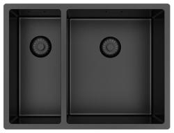 Pure.Sink Exclusivo Gun Metal 1,5 pia e meia 18+34 cm 10mm raio PEX183440-61