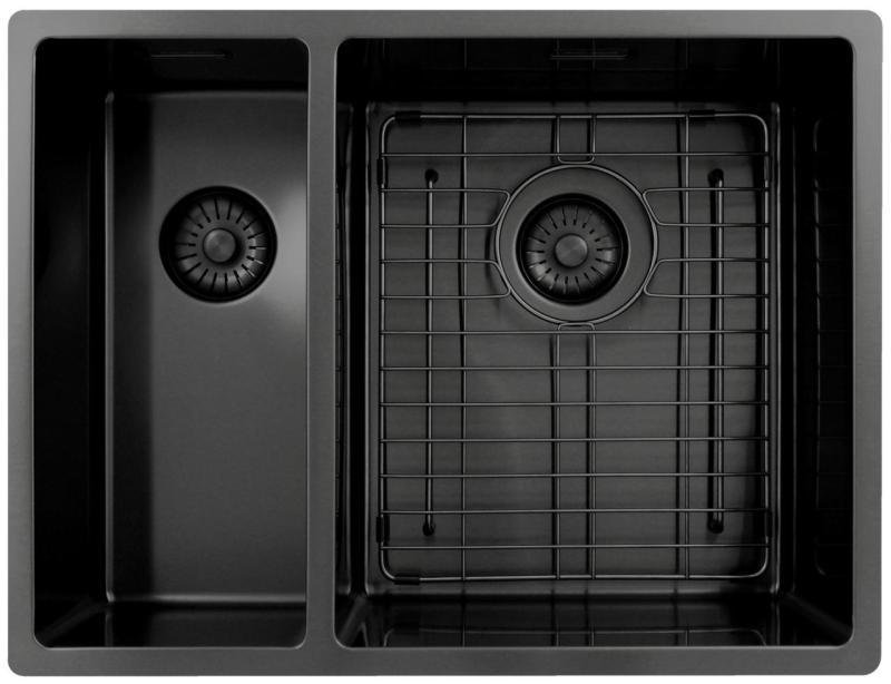 Pure.Sink Exclusivo Gun Metal 1,5 pia e meia 18+34 cm 10mm raio PEX183440-61