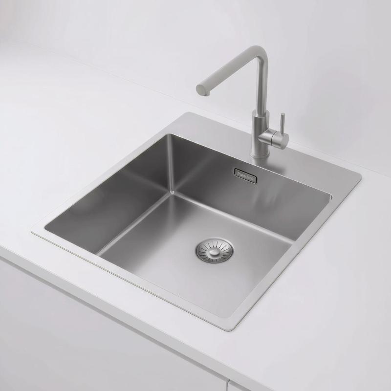 Pure.Sink Exclusivo Pia RVS 44x52 cm Tapwing com furo para torneira raio de 10mm PEX4040T-02