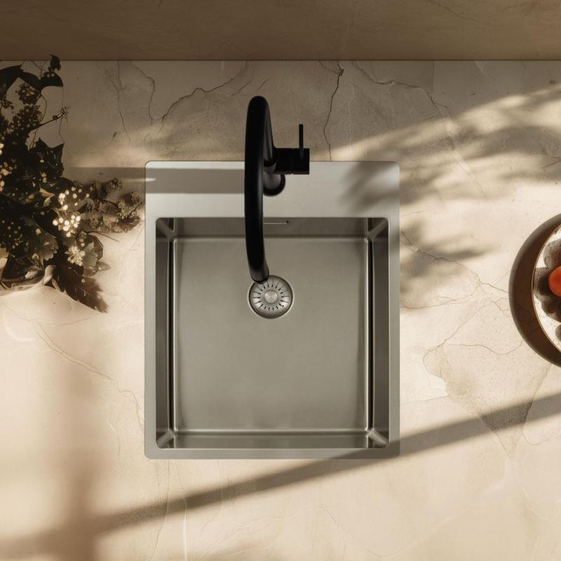 Pure.Sink Exclusivo Pia RVS 44x52 cm Tapwing com furo para torneira raio de 10mm PEX4040T-02