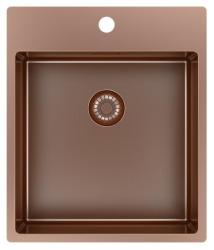 Pure.Sink Exclusivo Cobre pia 44x52 cm Tapwing com furo para torneira raio de 10mm PEX4040T-62