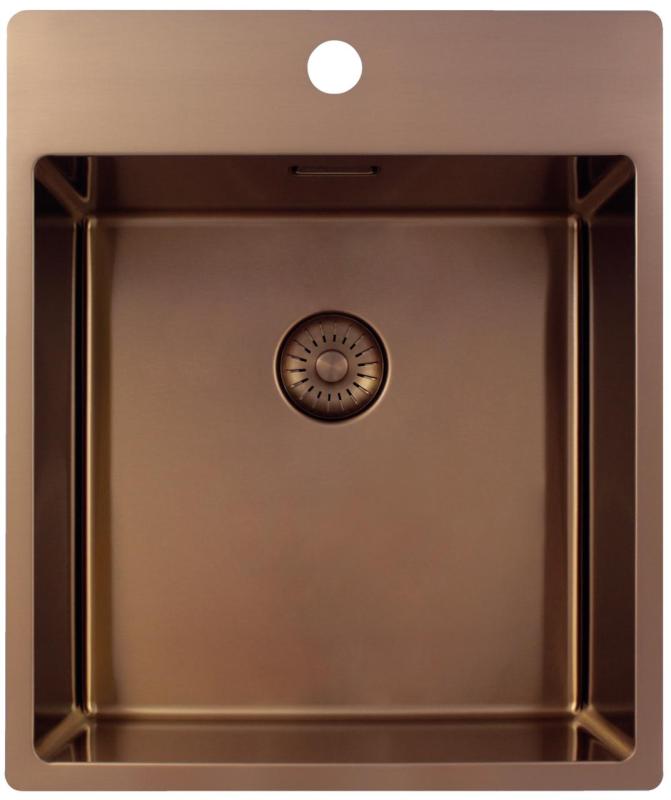 Pure.Sink Exclusivo Cobre pia 44x52 cm Tapwing com furo para torneira raio de 10mm PEX4040T-62