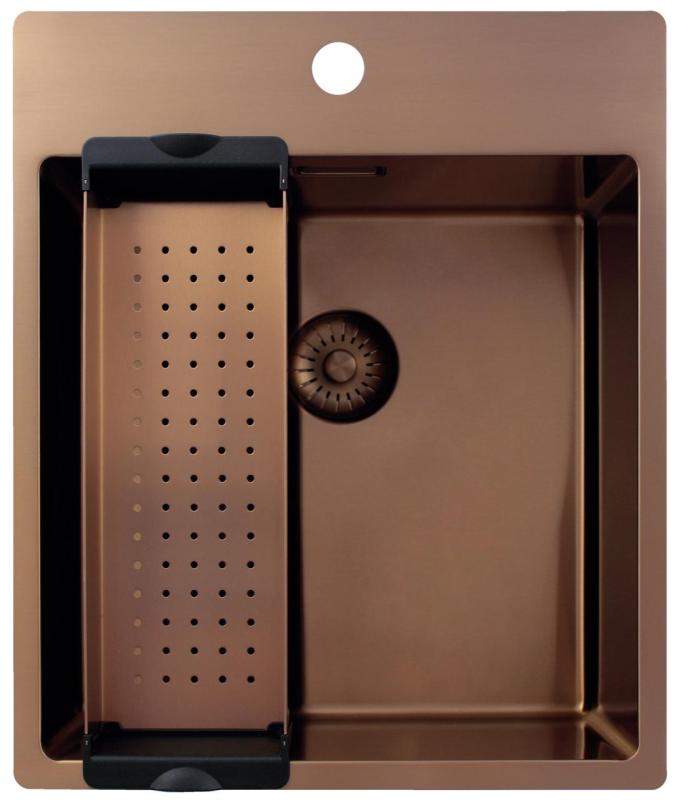 Pure.Sink Exclusivo Cobre pia 44x52 cm Tapwing com furo para torneira raio de 10mm PEX4040T-62