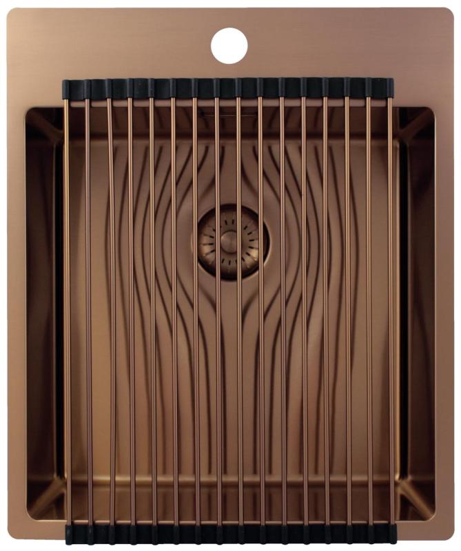 Pure.Sink Exclusivo Cobre pia 44x52 cm Tapwing com furo para torneira raio de 10mm PEX4040T-62