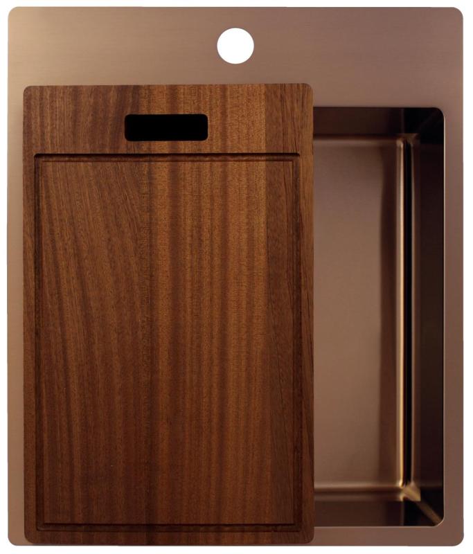 Pure.Sink Exclusivo Cobre pia 44x52 cm Tapwing com furo para torneira raio de 10mm PEX4040T-62