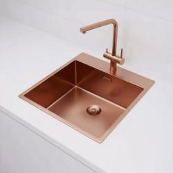 Pure.Sink Exclusivo Cobre pia 49x52 cm Tapwing com furo de torneira raio de 10mm PEX4540T-62