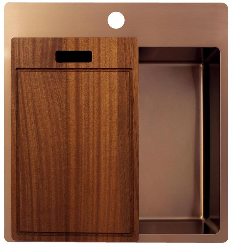 Pure.Sink Exclusivo Cobre pia 49x52 cm Tapwing com furo de torneira raio de 10mm PEX4540T-62