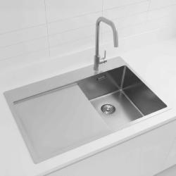 Pure.Sink Exclusivo RVS pequena pia com área de escorrimento 78x52 cm Tapwing à direita PEX3478RT-02
