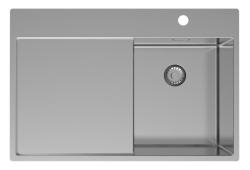 Pure.Sink Exclusivo RVS pequena pia com área de escorrimento 78x52 cm Tapwing à direita PEX3478RT-02