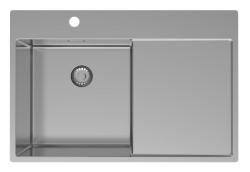 Pure.Sink Exclusivo Pia RVS com área de escorrimento 78x52 cm Tapwing à esquerda PEX4078LT-02