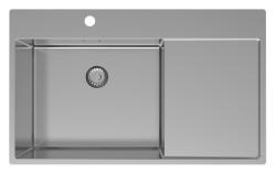 Pure.Sink Exclusivo pia RVS com área de escorrimento 86x52 cm Tapwing à esquerda PEX5086LT-02