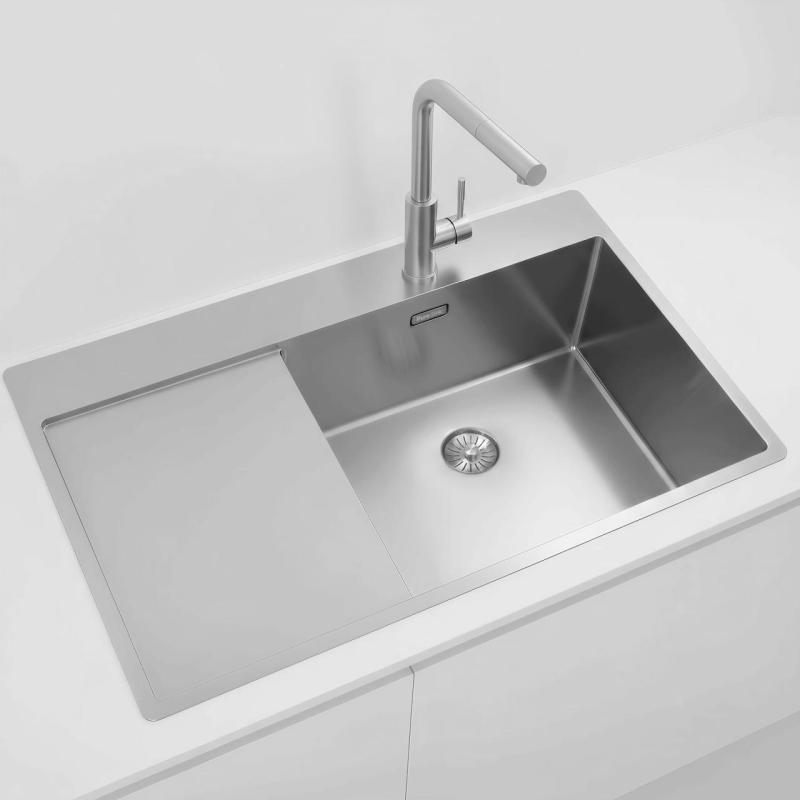 Pure.Sink Exclusivo RVS pia com área de escorrimento 86x52 cm Tapwing à direita PEX5086RT-02