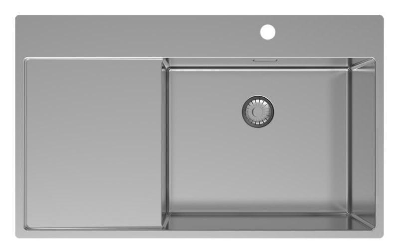 Pure.Sink Exclusivo RVS pia com área de escorrimento 86x52 cm Tapwing à direita PEX5086RT-02