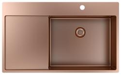Pure.Sink Exclusivo Bacia de cobre com área de escorrimento 86x52 cm Tapwing à direita PEX5086RT-62