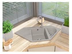 Graniteland Amiata Granito bege Pia de canto de montagem 965x496mm com Plug de aço inoxidável 1208971417
