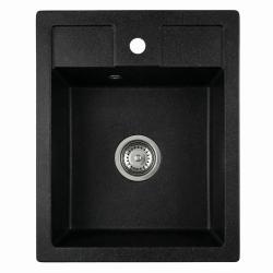 Graniteland Prest Bancada de Granito Ardósia com aparência de pedra dura, pia Tapwing com furo para torneira, montagem de 400x500mm com Plug de Aço Inoxidável 1208971420