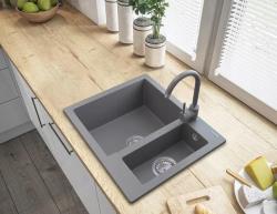 Graniteland Adda Granito Cinza 1.5 Pia de Montagem 600x495mm 1208971456